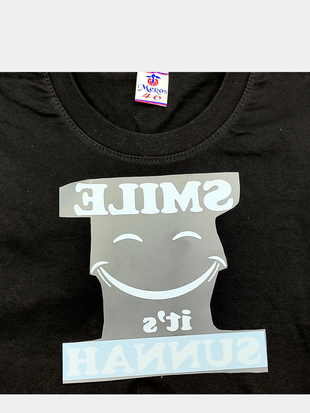 ДТФ наклейка для одежды "SMILE it's SUNNAH" 15x15