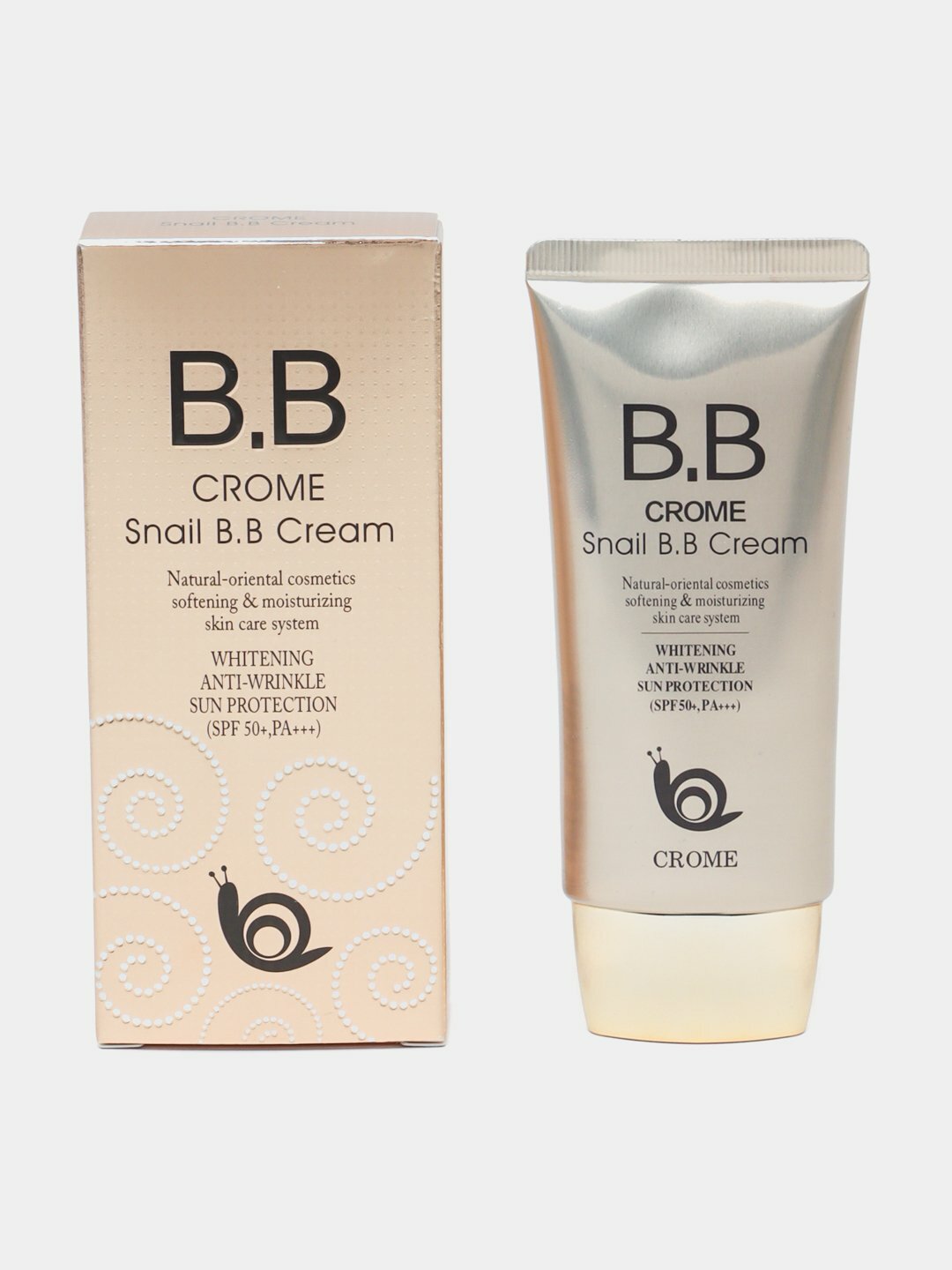 Тональный крем CROME "SNAIL", SPF 50, муцин улитки, отбеливание, 50 мл