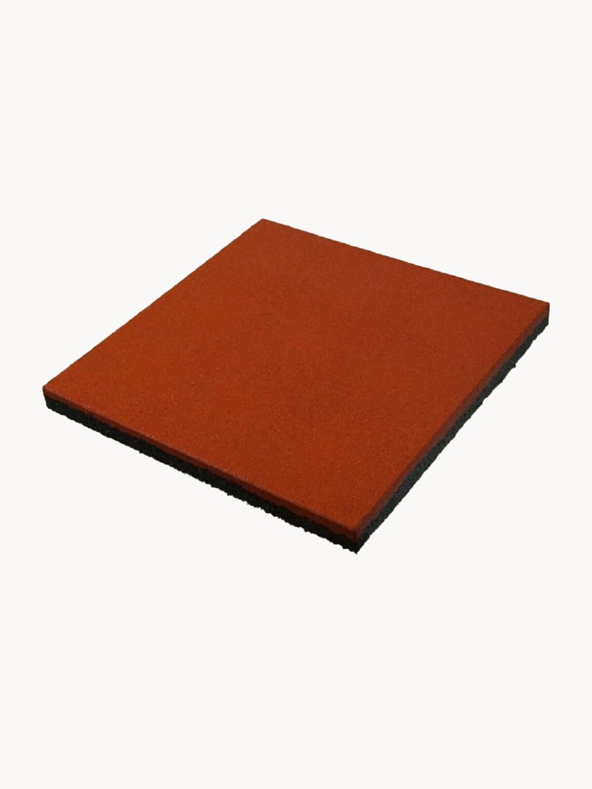 Резиновая плитка из полиуретана, 50x50 4 см, красная, влагостойкая