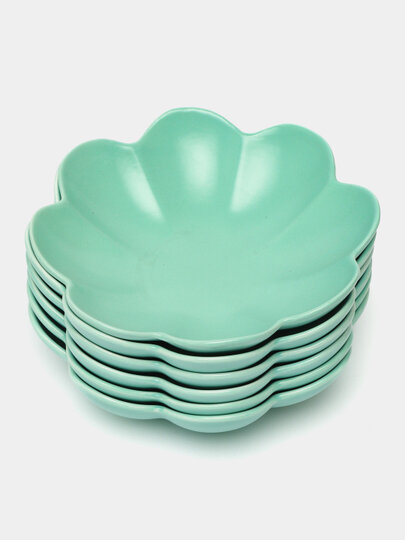 Блюдца "HAPPY KITCHEN", керамические, с цветочными фигурками — фото 1