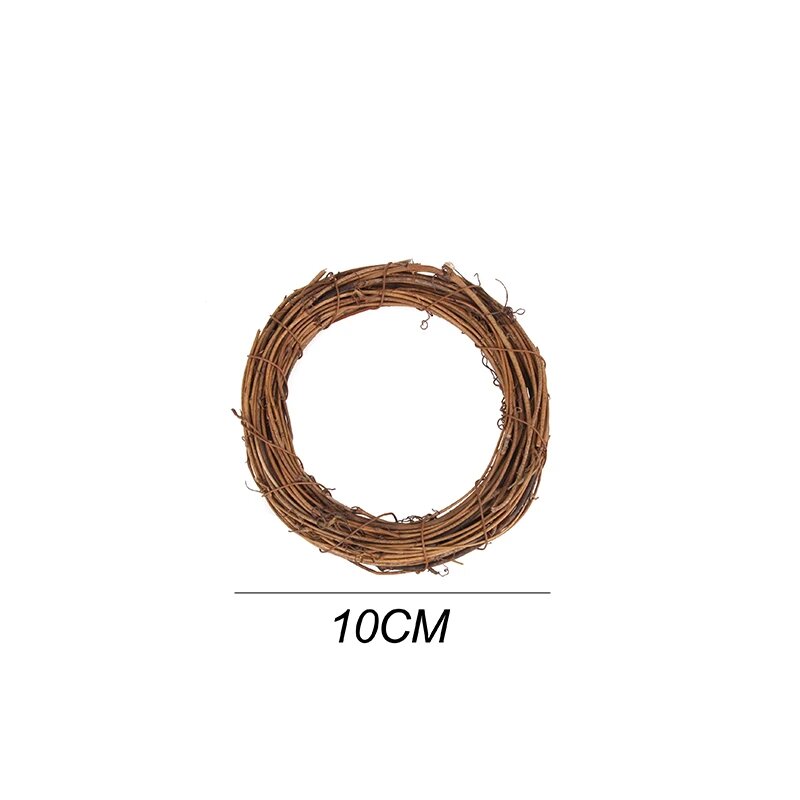 Рождественский венок из ротанга Partism Коричневый 10cm 1pc