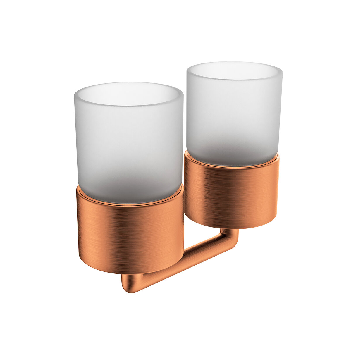 Стакан двойной для зубных щеток с держателем Raglo R320.08.33 латунь, матовая медь