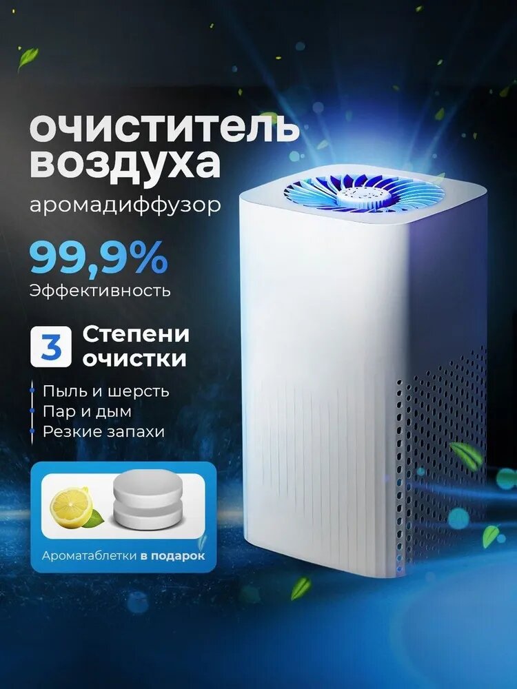 Очиститель воздуха для дома эффективно удаляет пыль и аллергены, обеспечивая чистый и здоровый воздух