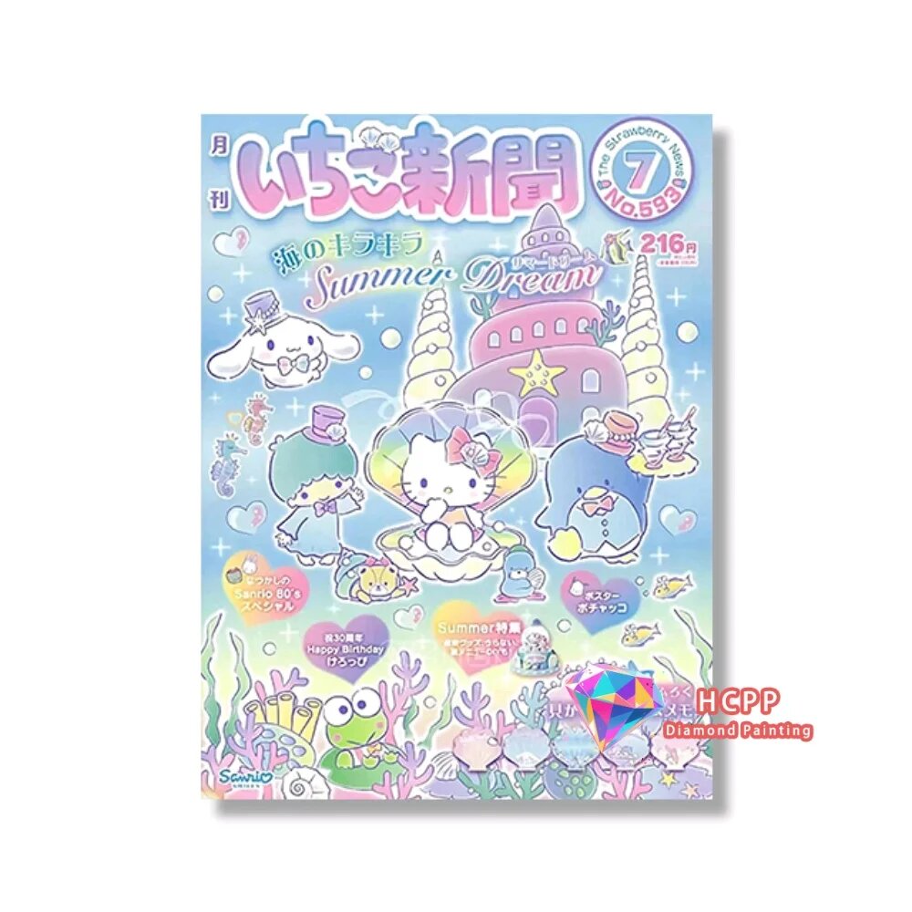 MINISO Очаровательный набор для алмазной живописи Hello Kitty, квадратные и круглые алмазы, 5D мозаика, ручная работа, уникальный и изысканный подар
