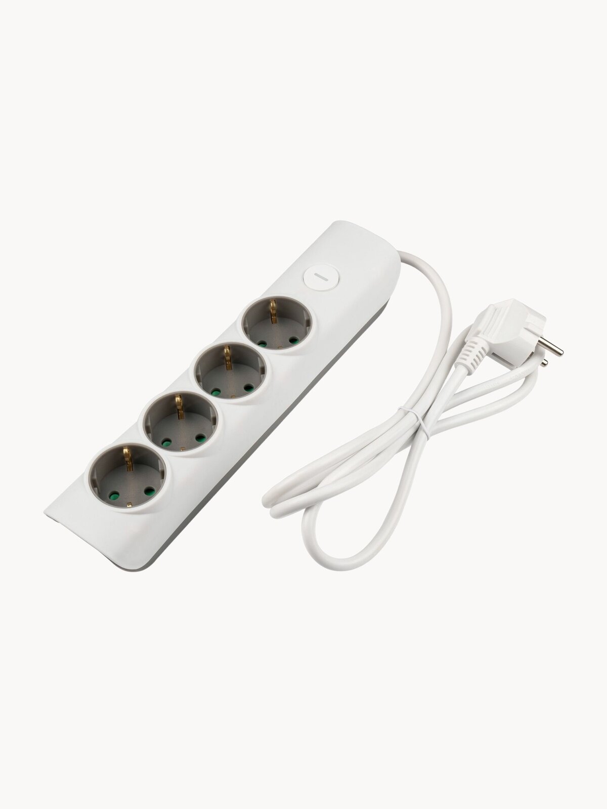 Удлинитель электрический сетевой Jazzway ET-04, с заземлением, с выключателем, 4 розетки, 1,4м