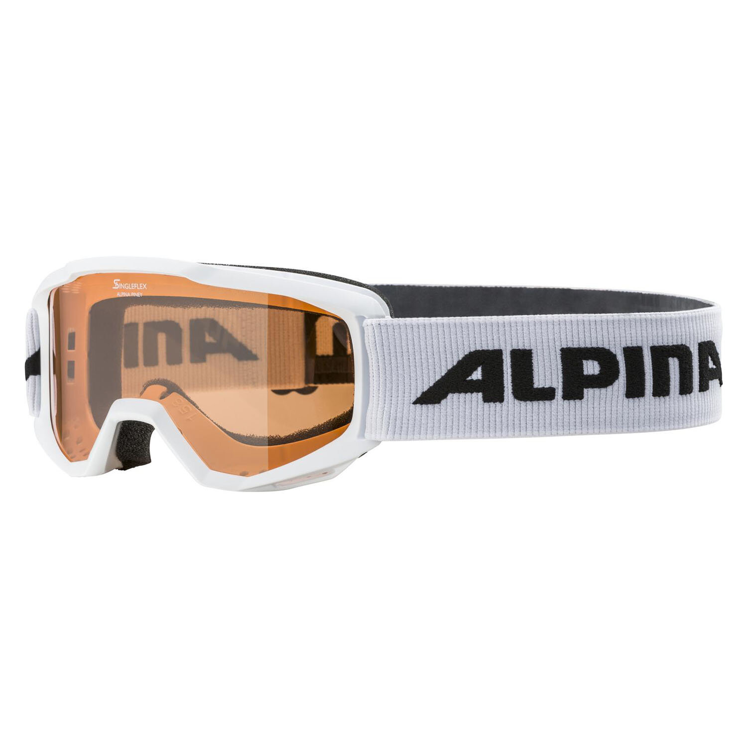 Очки горнолыжные ALPINA Piney White Matt/Orange S2