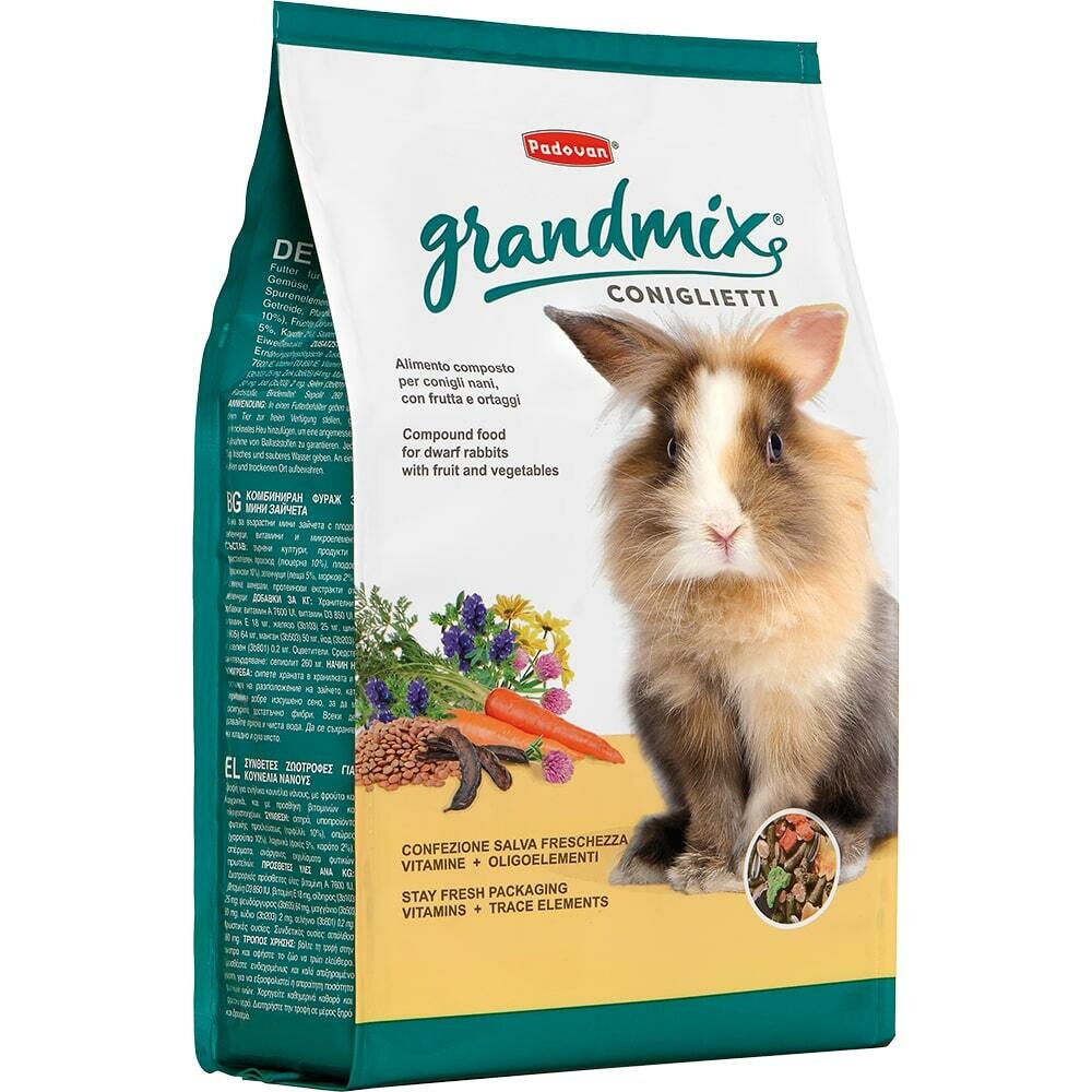 Корм сухой для кроликов комплексный PADOVAN GRANDMIX Coniglietti (3 кг)
