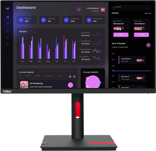 Монитор Lenovo ThinkVision T24i-30 (63CFMATXEU)