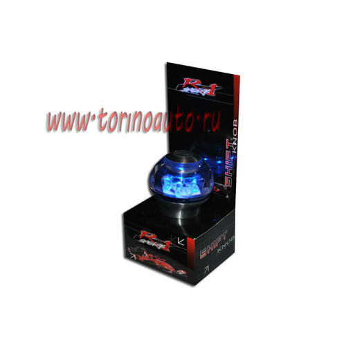 Ручка рычага КПП 211010 с подсветкой алюминий синяя TORINO AUTO 01818 цена за 1 шт 950₽