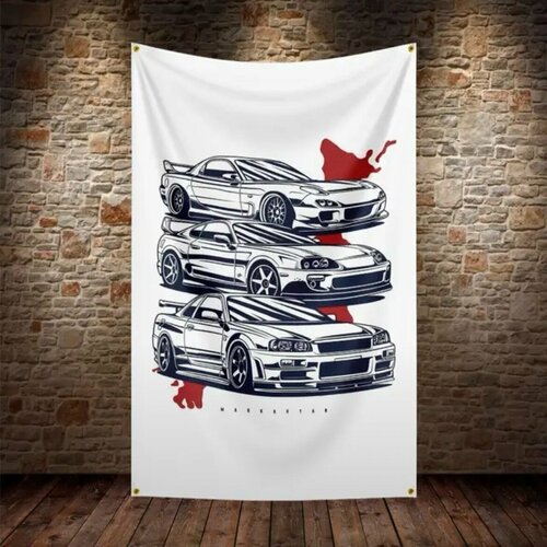 Флаг плакат баннер JDM Nissan Skyline GTR Toyota Supra Mazda RX7 jdm crew rx7 skyline gtr supra bedding set duvet cover pillowcases comforter bedding sets bedclothes