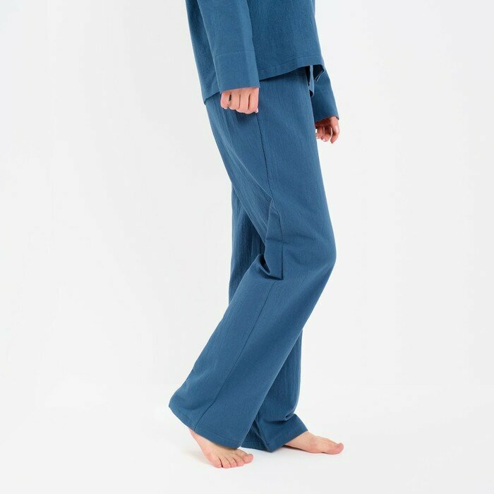 Пижама женская (рубашка и брюки) KAFTAN "Basic" р.48-50, синий - фотография № 18