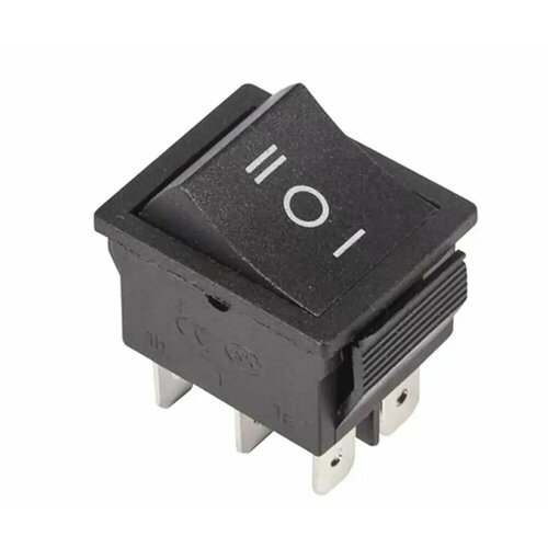 Переключатель широкий SC767-В5SR13 3 положения 6 конт черная клавиша 490₽