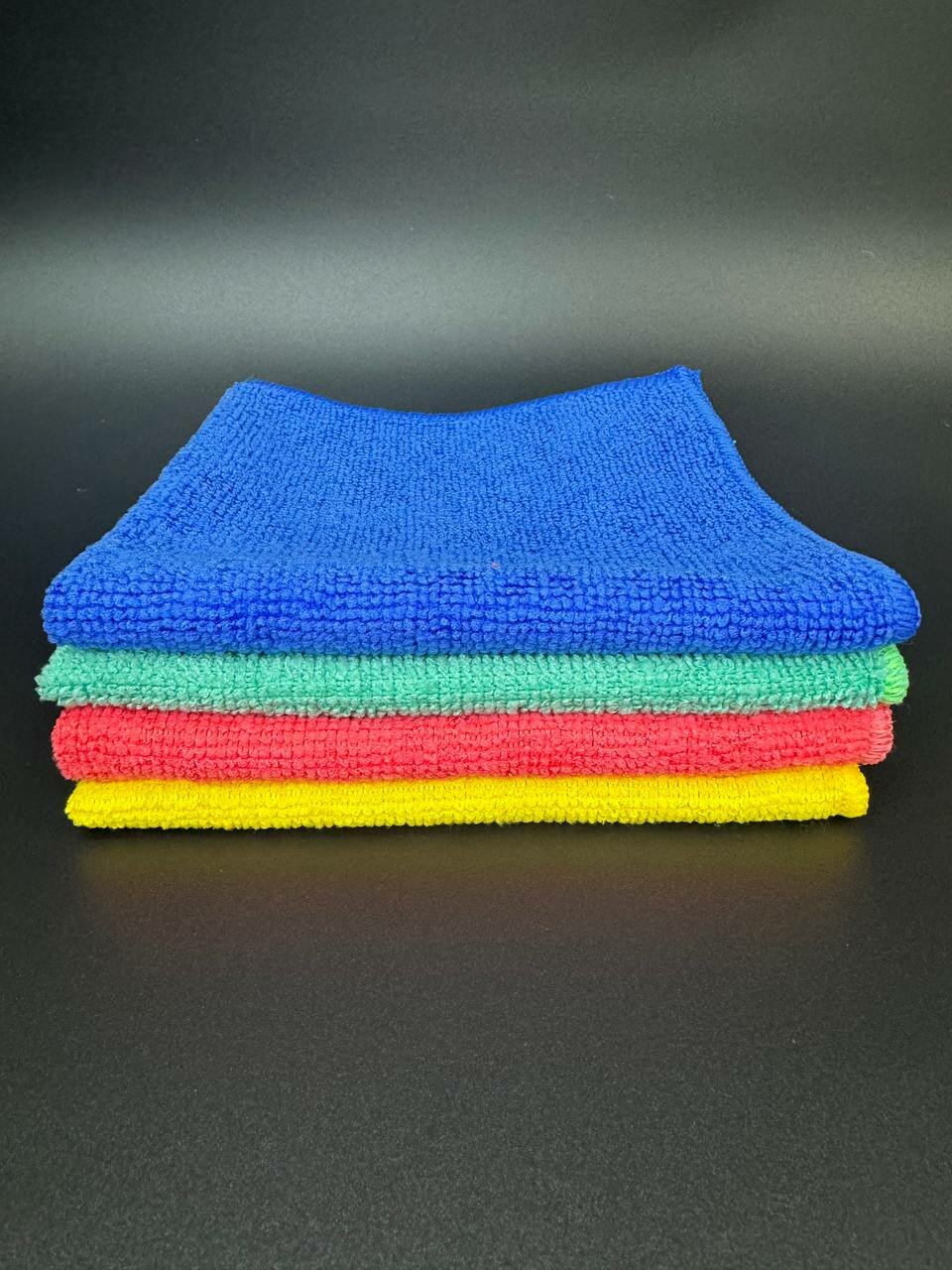 Салфетки из микрофибры для любых поверхностей 30х30 см, 4 цвета, 4 шт.