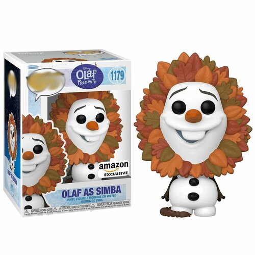 фигурка funko pop олаф olaf 583 Снеговик Олаф в виде Симбы фигурка Дисней Disney, Король Лев (эксклюзив Амазон)