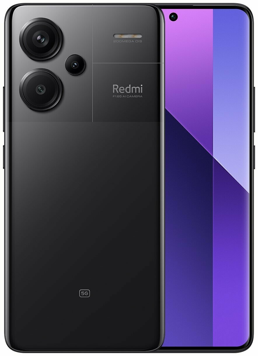 Смартфон Xiaomi Redmi Note 13 Pro Plus 5G 12/512Gb Dual: nano SIM + eSIM, Black (Global)