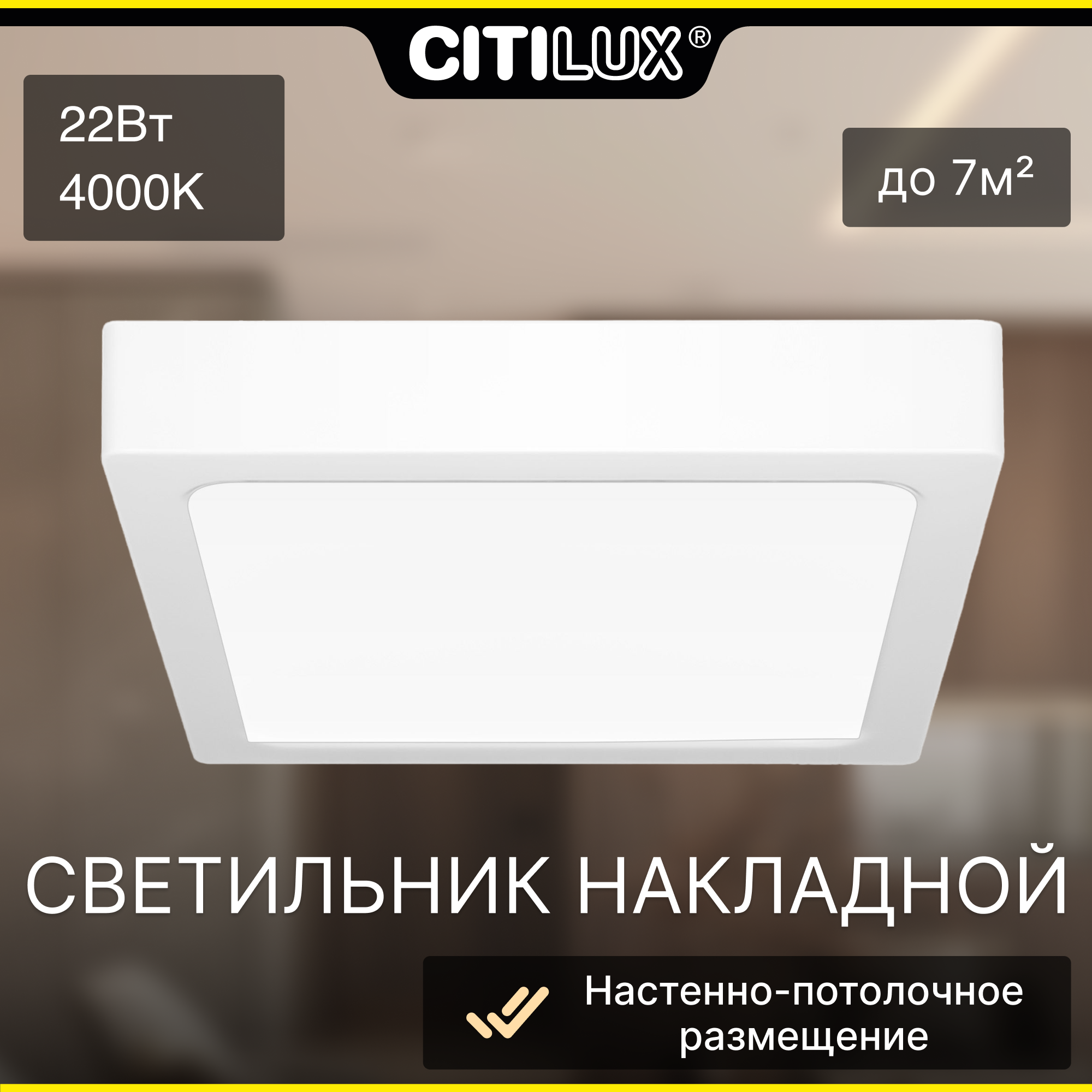 Citilux Галс CL55K22N Светильник накладной светодиодный