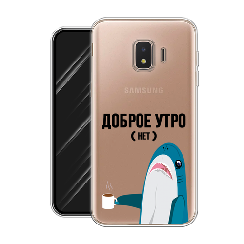 силиконовый чехол цветочный фон акварель на samsung galaxy j2 core 2018 2020 самсунг галакси j2 core 2020 Силиконовый чехол на Samsung Galaxy J2 Core (2020) / Самсунг Галакси J2 Core (2020) Доброе утро, прозрачный