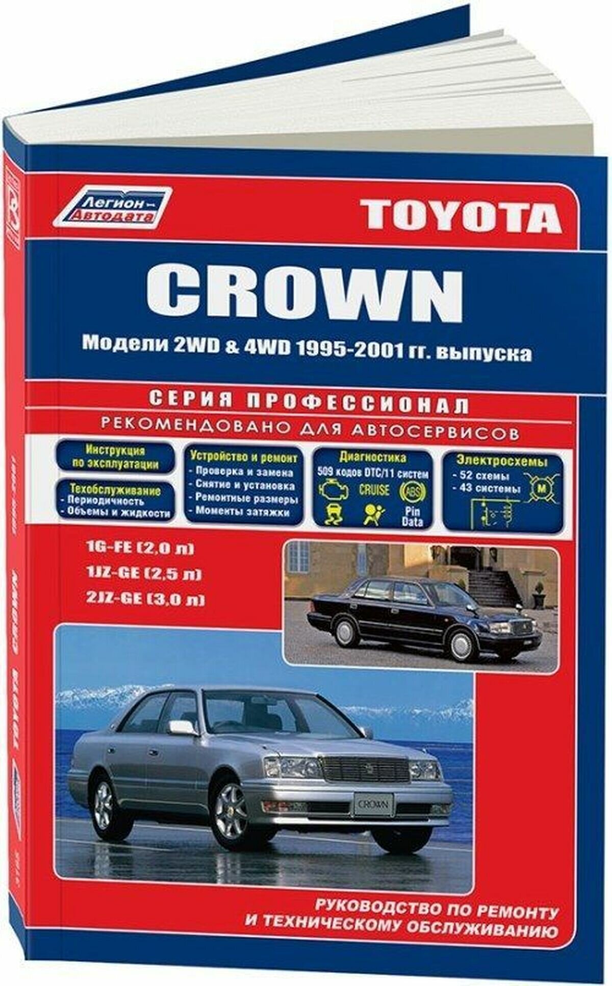 Автокнига: руководство / инструкция по ремонту и эксплуатации TOYOTA CROWN (тойота краун) бензин 1995-2001 годы выпуска, 5-88850-315-0, издательство Легион-Aвтодата