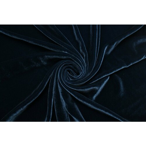 Ткань Панбархат тёмно-синий , 260 г/пм, ш136см, 0,5 м ткань хлопок тонкий тёмно синий 260 г пм ш150см 0 5 м