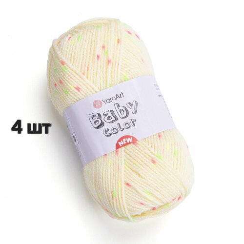 Пряжа YarnArt Baby color Св. желтый-салатовый (219) 4 мотка 50 г/150 м (100% акрил) ярнарт беби колор