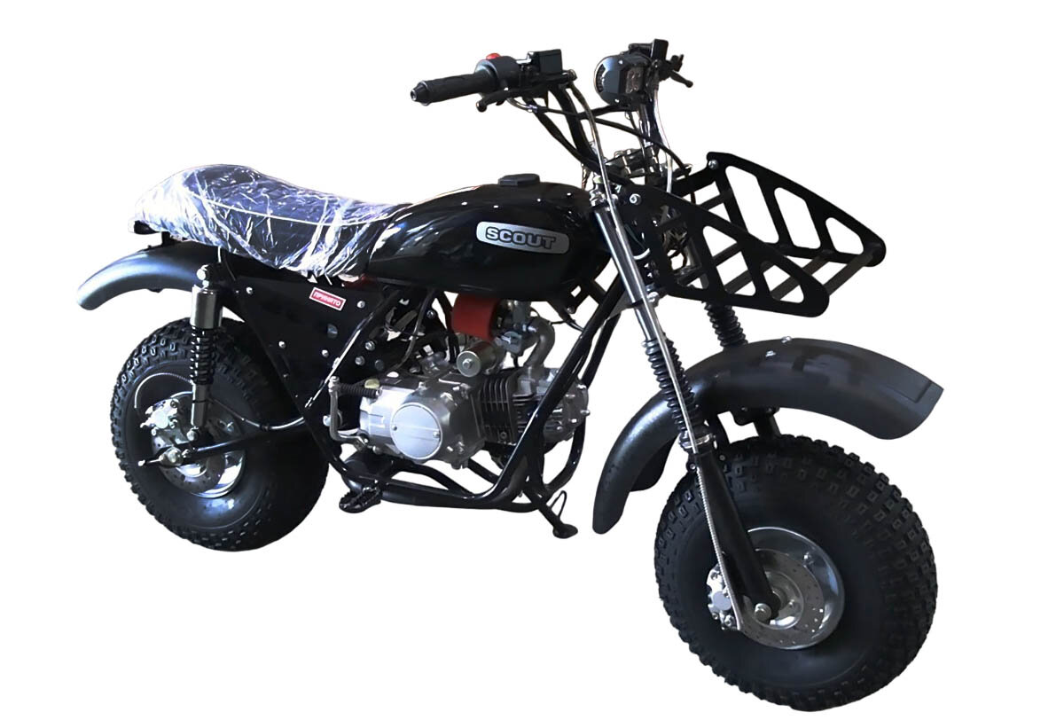 Мотоцикл скаут Сафари 4 125, с горизонтальным мотором