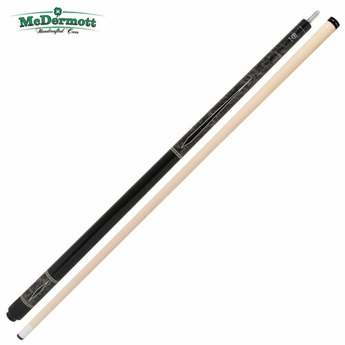 Кий для американского пула McDermott Lucky L54, двухсоставный серый, темный, серый