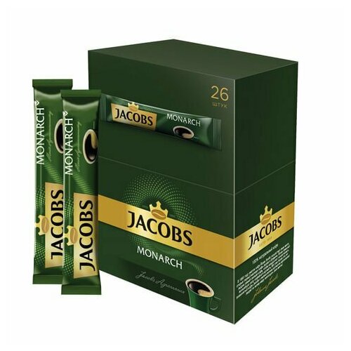 Кофе растворимый JACOBS "Monarch", сублимированный, 1,8 г, пакетик, 8050269