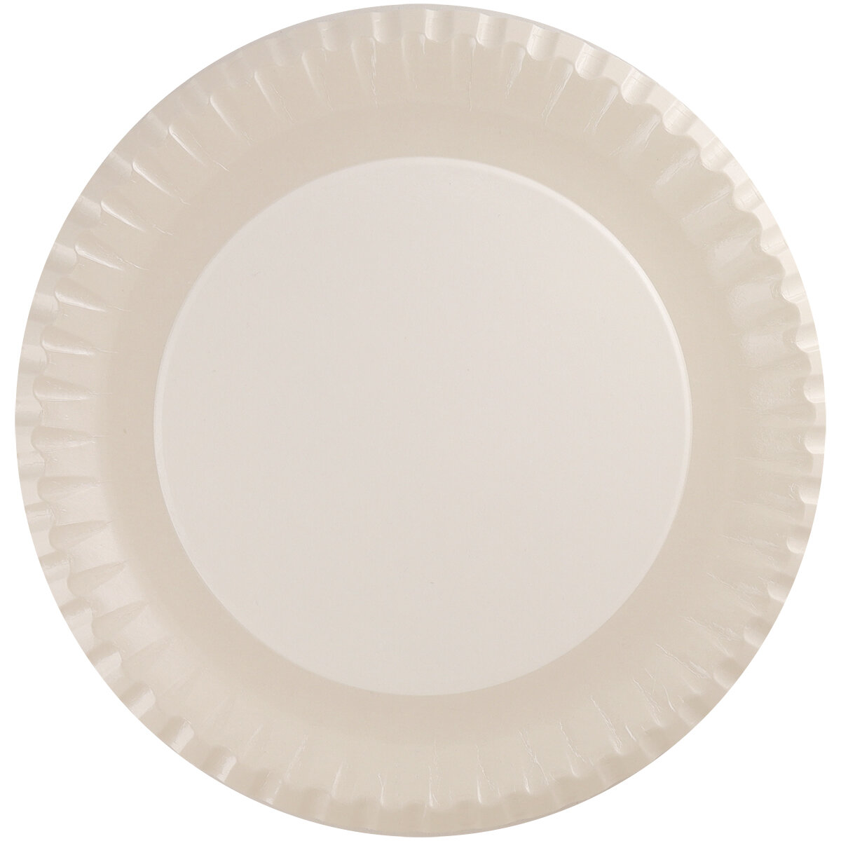 Бумажные одноразовые тарелки, бежевые, диаметр 23 см, (Германия), 10 шт.