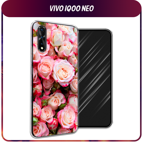 Силиконовый чехол на Vivo iQOO Neo/V17 Neo / Виво iQOO Neo/V17 Neo Много роз