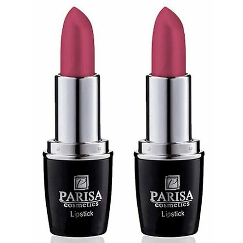 Parisa Cosmetics Помада для губ L-03, с касторовым маслом, № 35 Черника со сливками, 2 шт