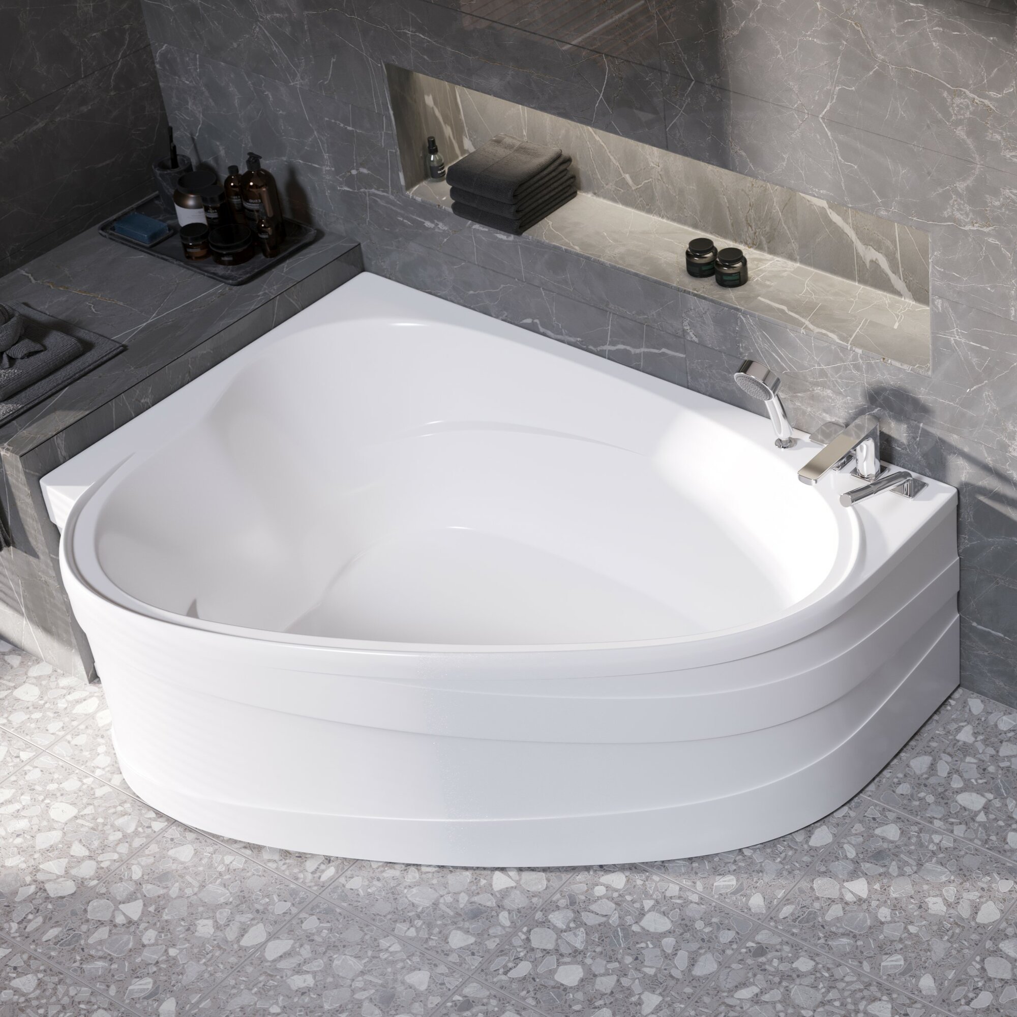 фото Ванна акриловая 185х135 см Асимметричная белая Левая 01лв1813л