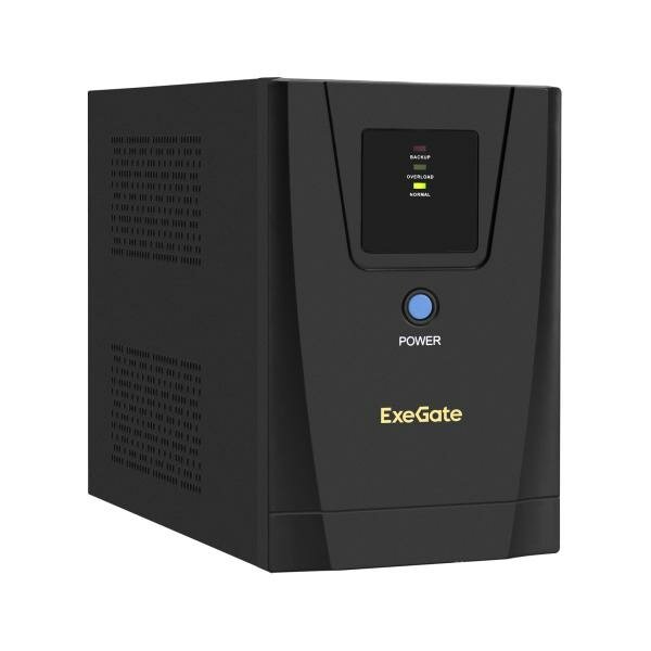 ИБП ExeGate SpecialPro UNB-1500. LED. AVR.2SH.3C13. USB <1500VA/950W, LED, AVR, 2*Schuko+3*C13, USB, съемн. кабель, металлический корпус, Black>