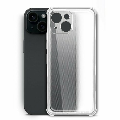 Чехол BoraSCO Bumper Case для iPhone 15, силиконовый, прозрачный чехол borasco bumper case для tecno spark go 2023 силиконовый прозрачный