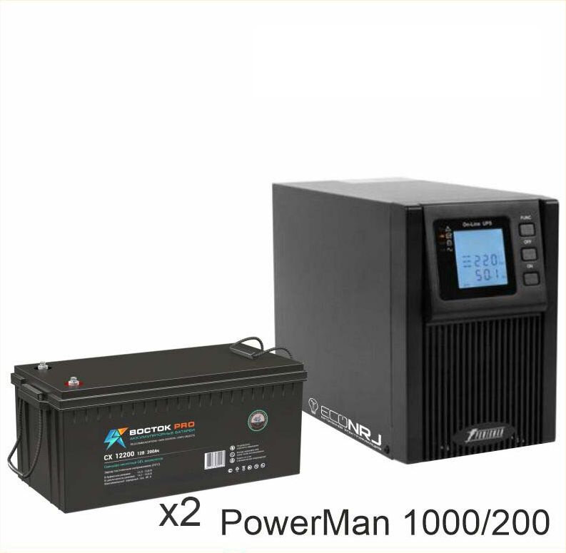 ИБП POWERMAN ONLINE 1000 Plus + восток PRO СХ-12200