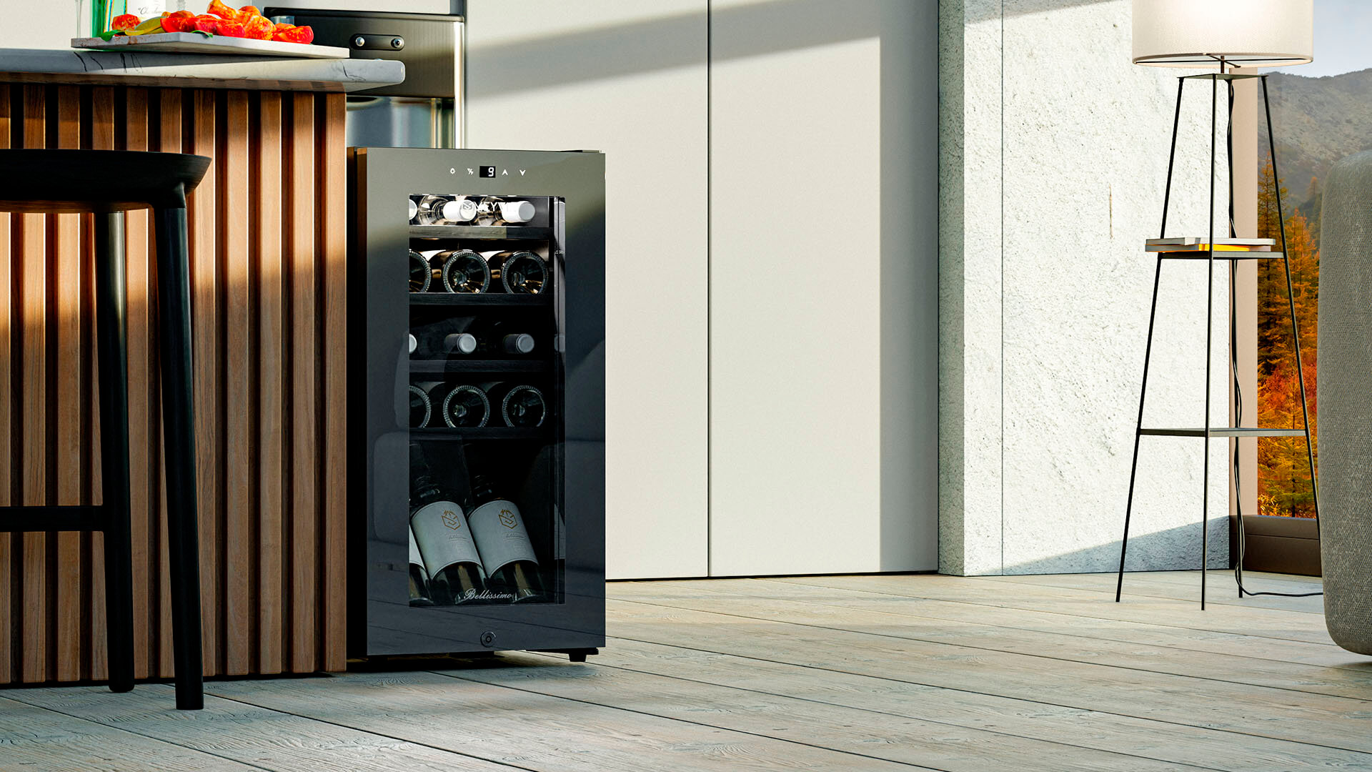 Винный шкаф Meyvel MV15-KBF1 (компрессорный холодильник для вина на 15 бутылок) - фотография № 7