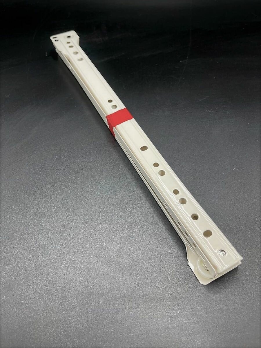 Роликовые направляющие, металл, до 15кг, цвет белый, длина 25 см — фото 1