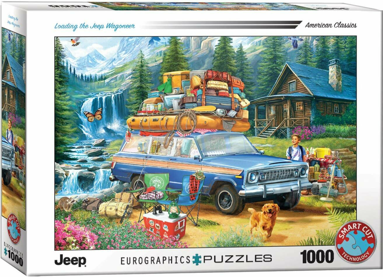 Пазл для взрослых Eurographics 1000 деталей: Погрузка Джипа Вагонир (Jeep Wagoneer) (American Car Classics)