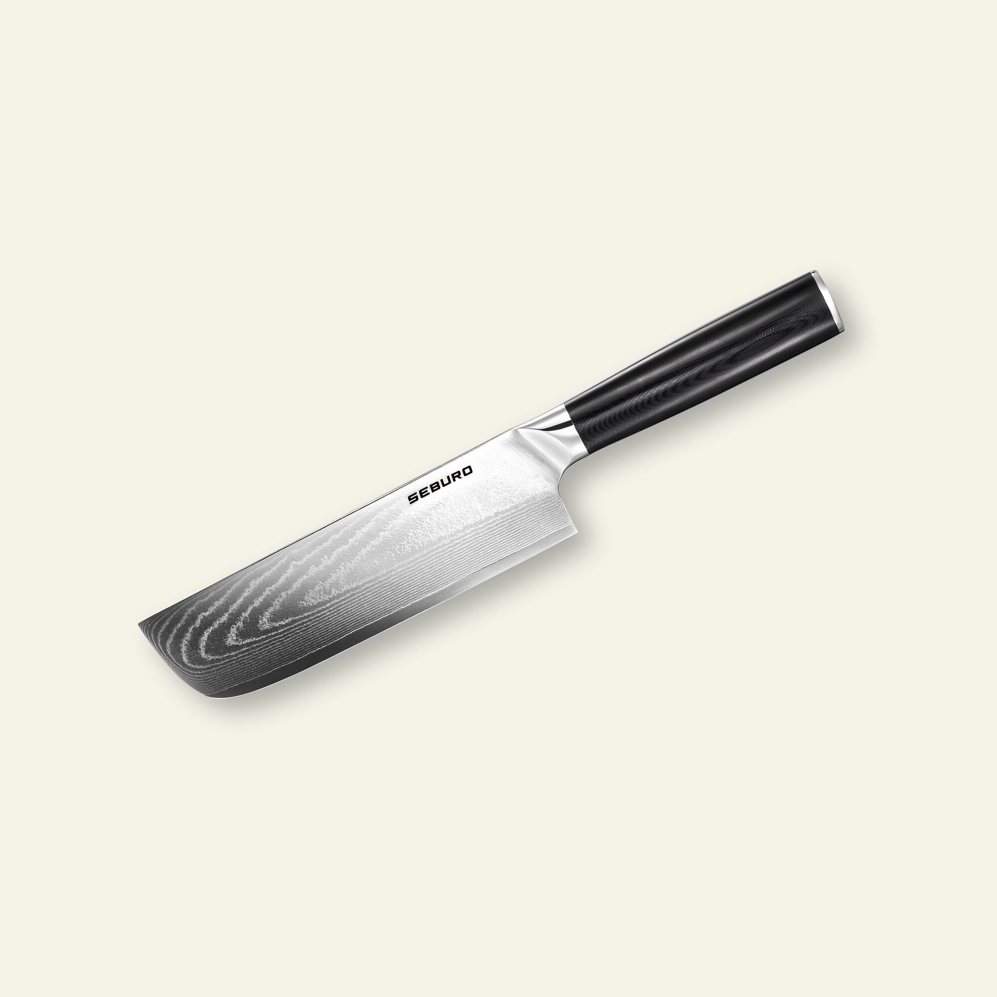Нож кухонный профессиональный Seburo SARADA Damascus японский Накири топорик 17 см