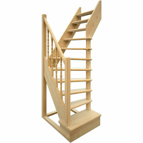 Деревянная межэтажная лестница ЛЕС-91 винтовая межэтажная модульная лестница лес 1 2