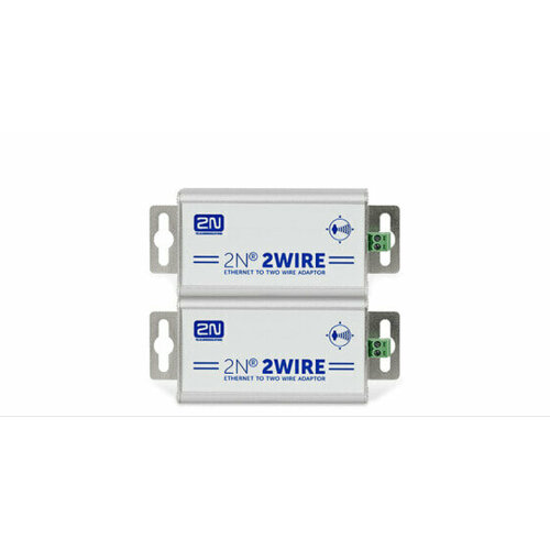 2N Telecommunications 2WIRE-SET OF 2 ADAPTORS - 100 ? - Aluminum - Metallic - 100 - 240 V - 75 mm - 40 mm - 40 mm