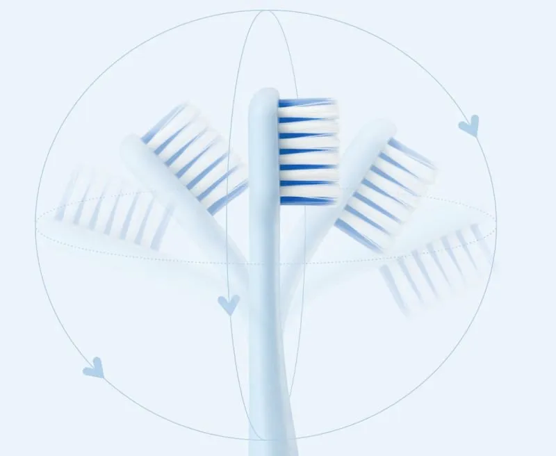 Комплект детских зубных щеток Xiaomi Dr. Bei Toothbrush (2 шт) - Blue - фото №10