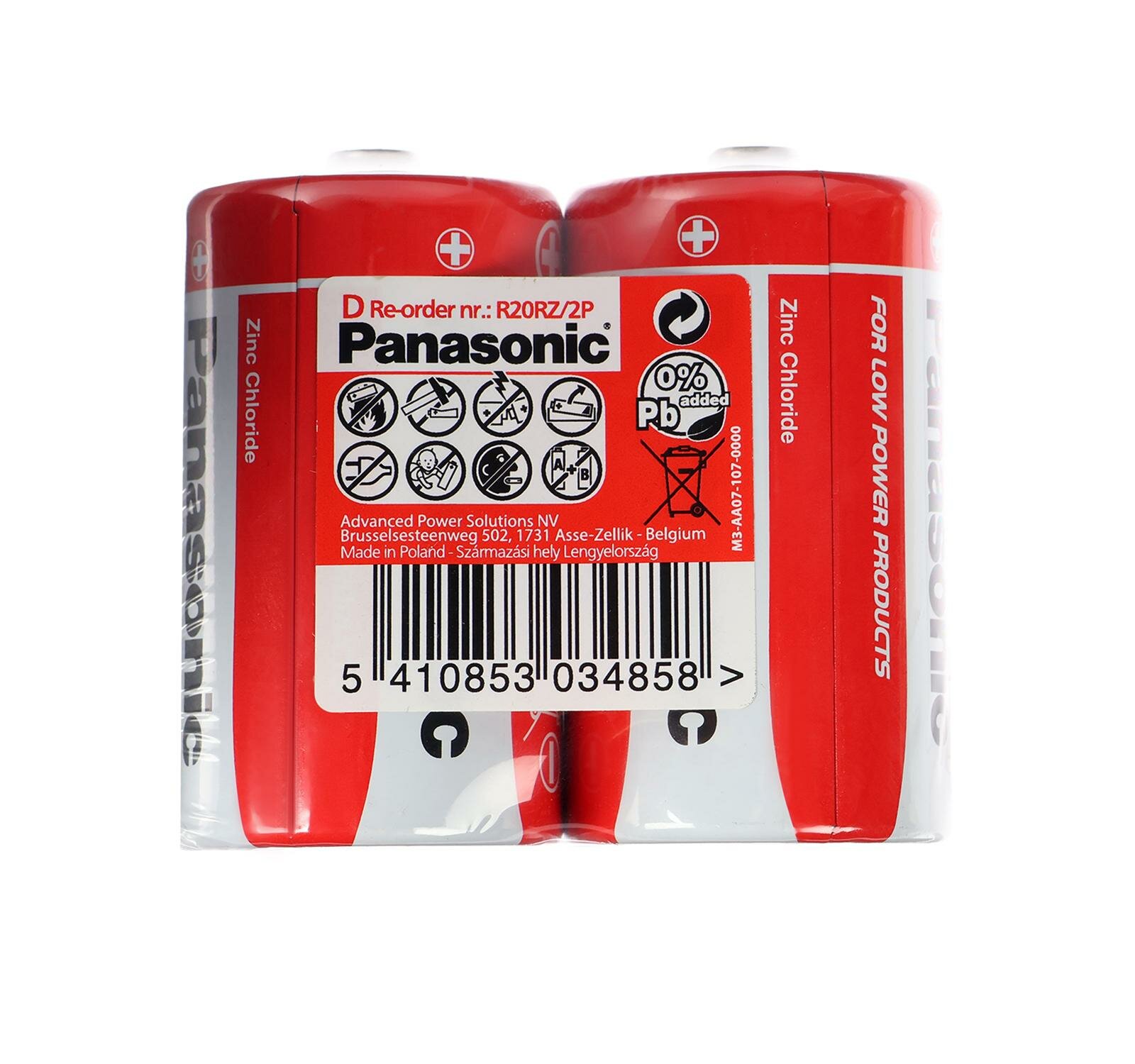 Батарейки Panasonic Red Zink R20 Bli Zink-Carbon, 2 шт. (R20REL/2BPR) - фото №8