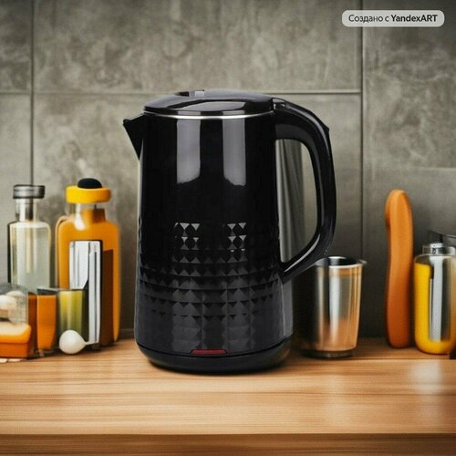 Чайник 25 литра черный пластик 250 Вт индикатор включения 192500₽