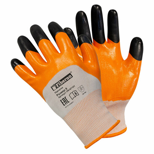 Перчатки нитриловые Fiberon размер 9/L перчатки полиэстер тонкие для поклейки обоев fiberon размер 9 l