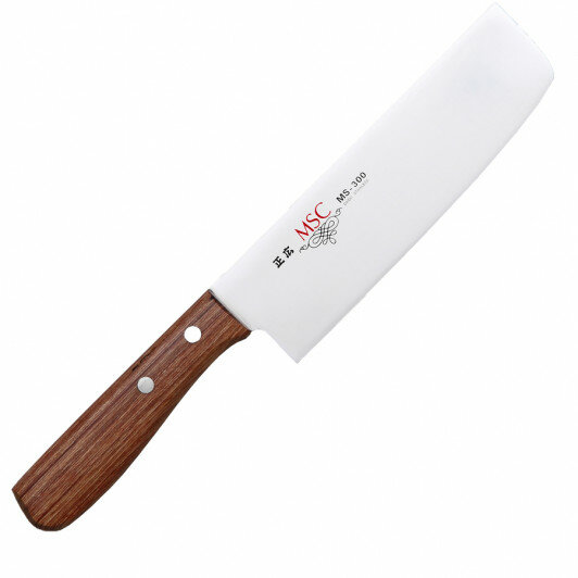 Нож кухонный Накири 160мм, нерж. сталь MBS-26, рук. Pakkawood - MASAHIRO MSC MS-300