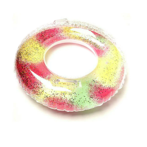 Круг для плавания с блестками 90 см, с ручками