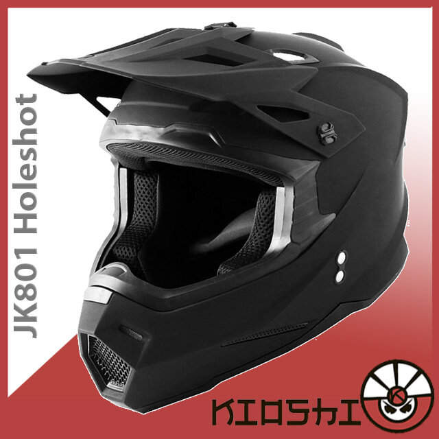 Шлем кроссовый KIOSHI JK801 Holeshot XL(61-62) черный матовый