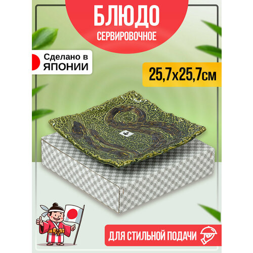 Блюдо сервировочное Тарелка для подачи из керамики 257х257х5 см 2510₽