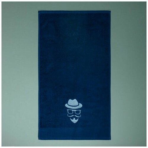 Santalino полотенце махровое 50Х90СМ хипстер, 100% хлопок , синий