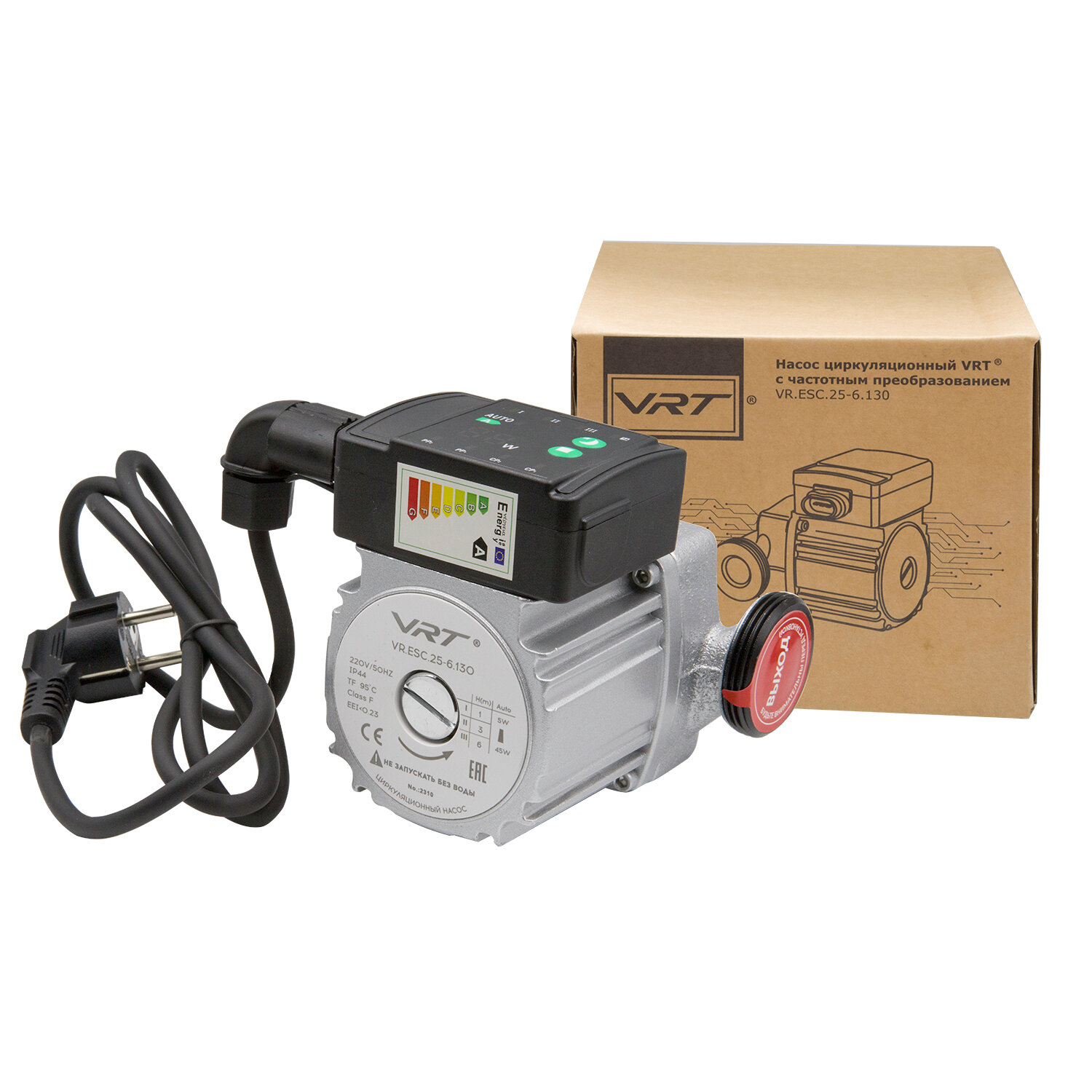 фото Насос циркуляционный VRT VR. ESC.25-6.130, 5-45 Вт, с частотным регулированием, с гайками